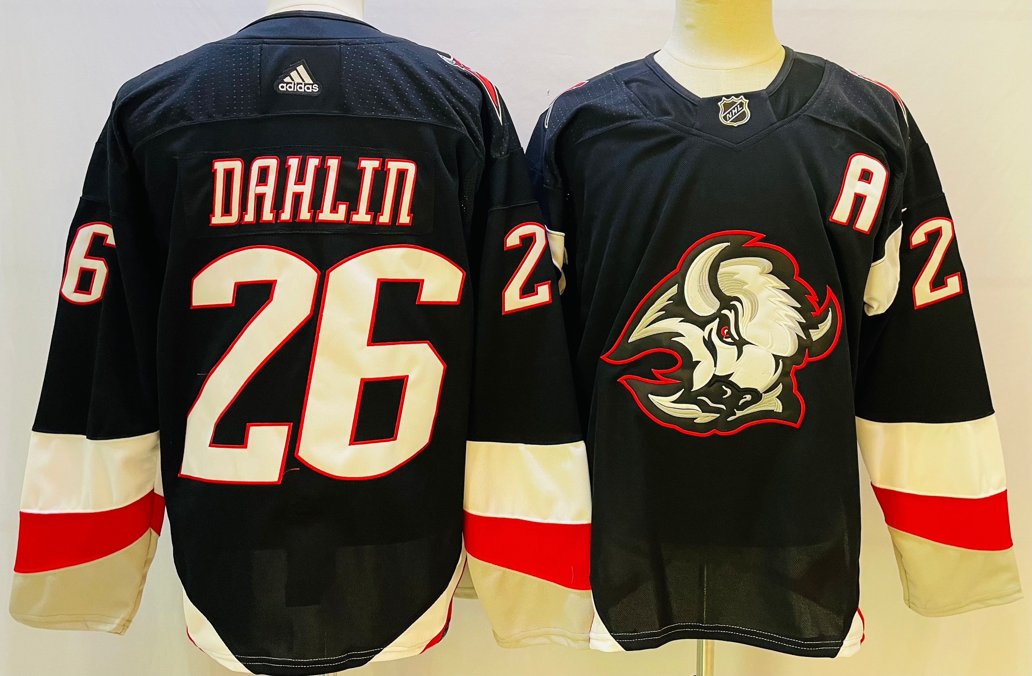Men Buffalo Sabres #26 Dahlin Black Throwback 2022 Adidas NHL Jersey->florida panthers->NHL Jersey